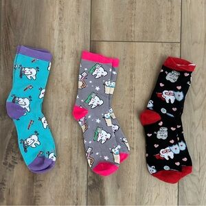 New 3 Pairs of Tooth Socks 🦷🪥